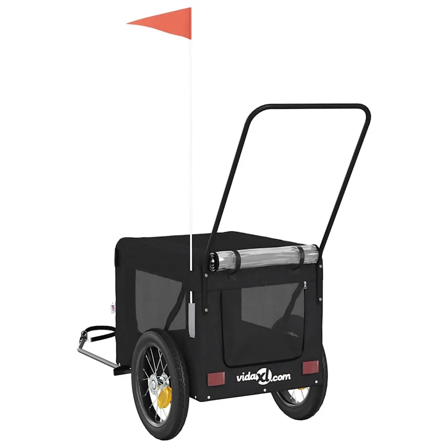 Remorque de vélo pour animaux de compagnie noir - 9