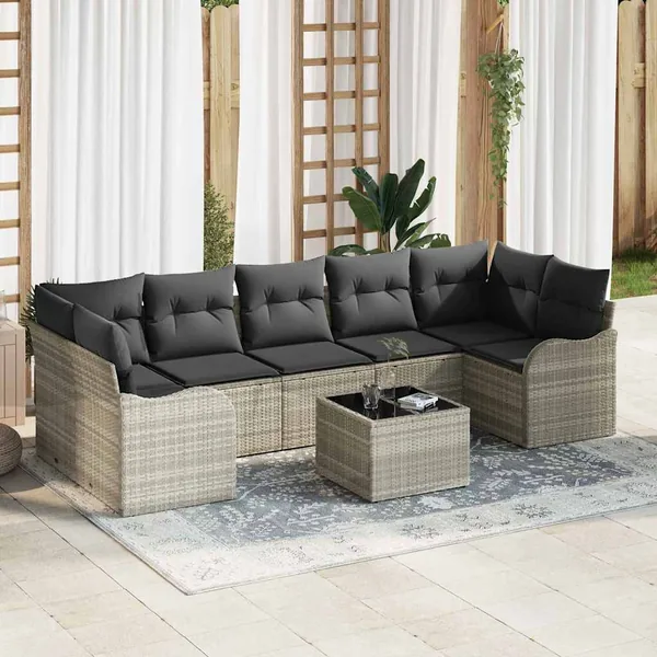 Ensemble de canapé de jardin Gris clair 55 x 55 x 37 cm