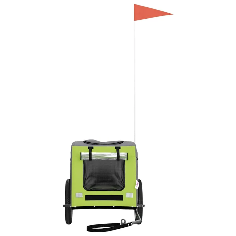 Remorque de vélo pour animaux de compagnie vert et gris - 4