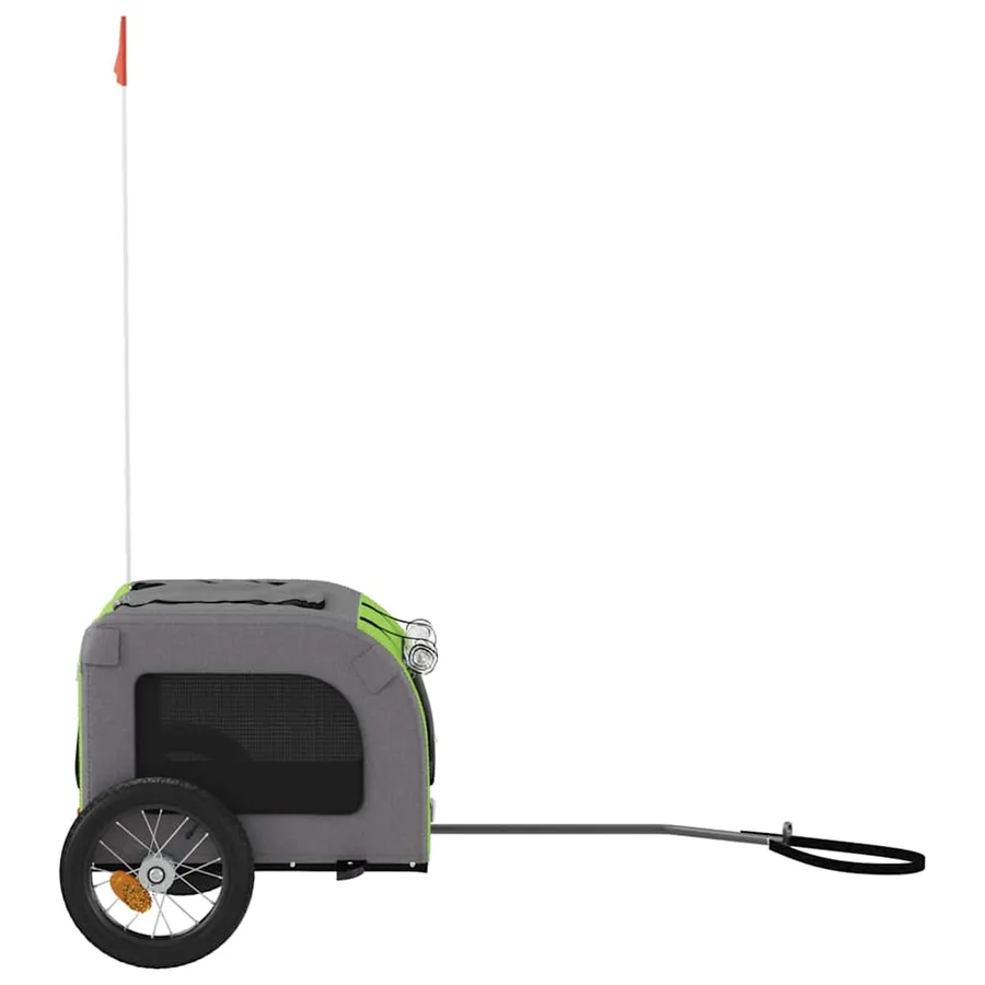 Remorque de vélo pour animaux de compagnie vert et gris - 6