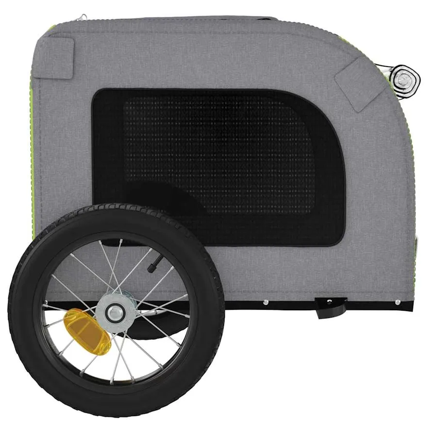 Remorque de vélo pour animaux de compagnie vert et gris - 7
