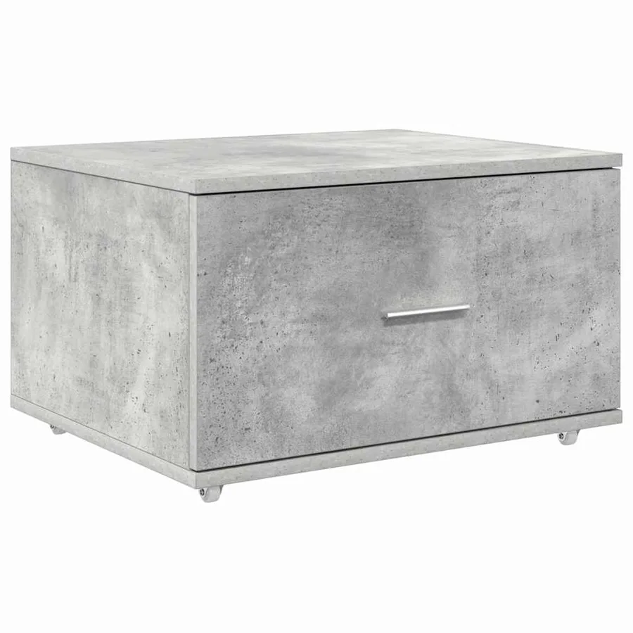 Armoire à tiroirs avec roue Gris béton 55 x 45 x 31 cm - 2