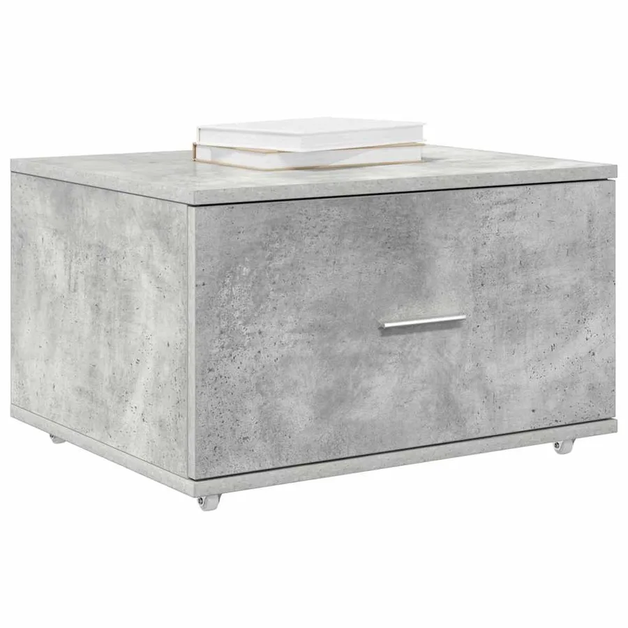 Armoire à tiroirs avec roue Gris béton 55 x 45 x 31 cm - 3