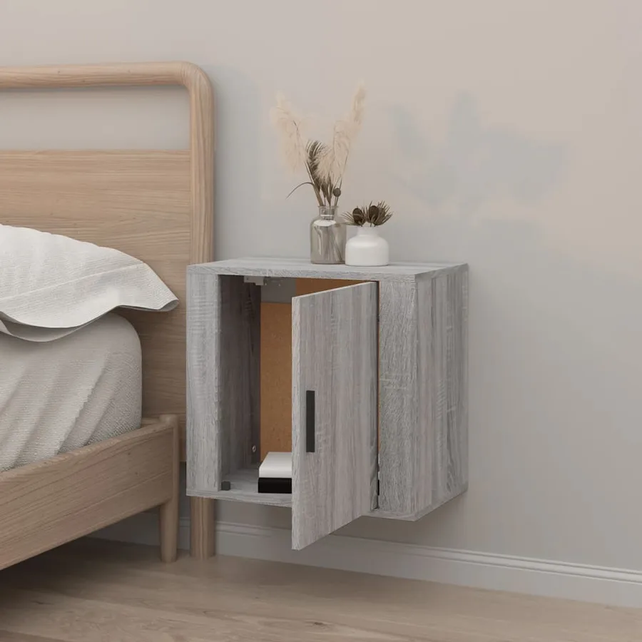 Table de chevet murale Sonoma gris 50x30x47 cm - 3