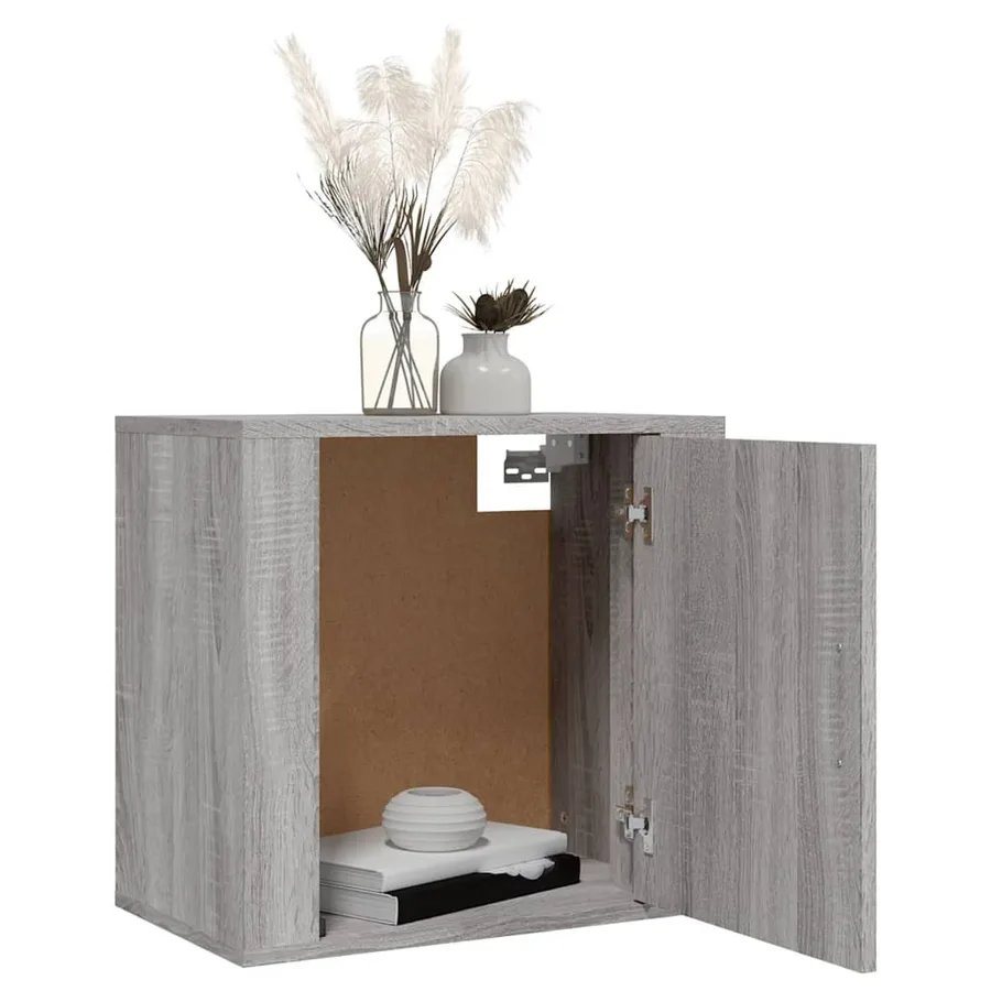 Table de chevet murale Sonoma gris 50x30x47 cm - 4