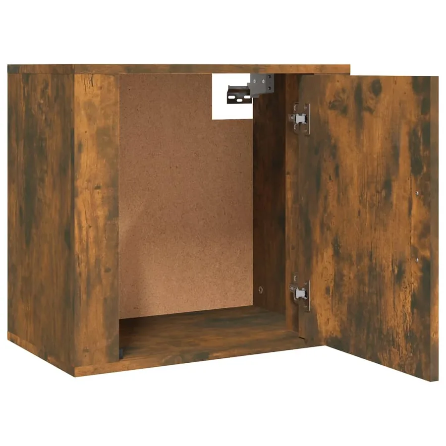 Table de chevet murale Chêne fumé 50x30x47 cm - 6