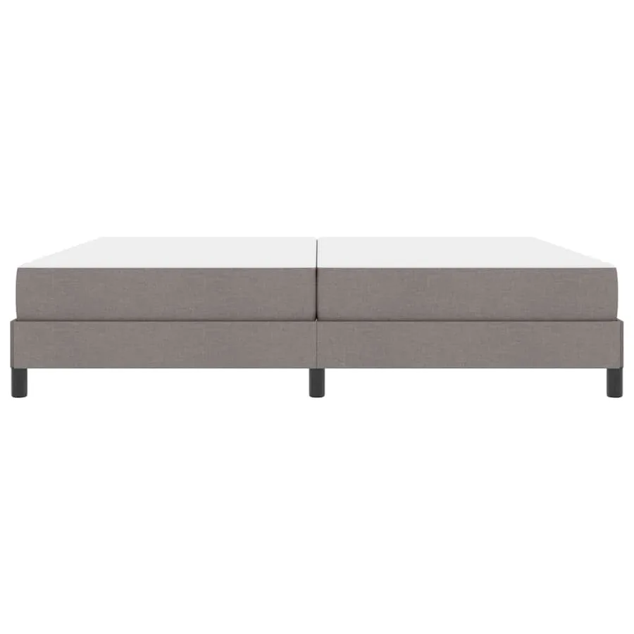 Lit à ressorts avec matelas Taupe 200 x 200 cm tissu - 4