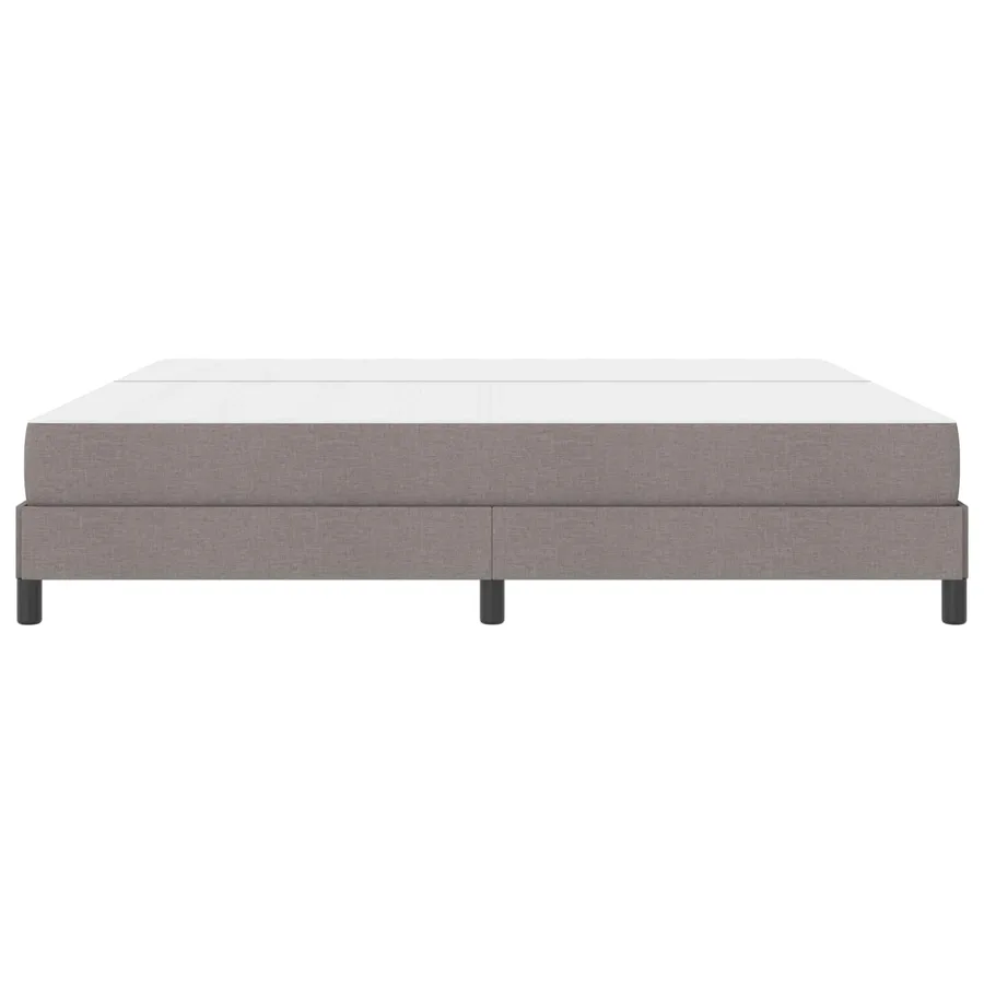 Lit à ressorts avec matelas Taupe 200 x 200 cm tissu - 5