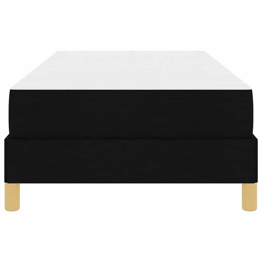 Lit à ressorts avec matelas Noir 90 x 190 cm tissu - 7