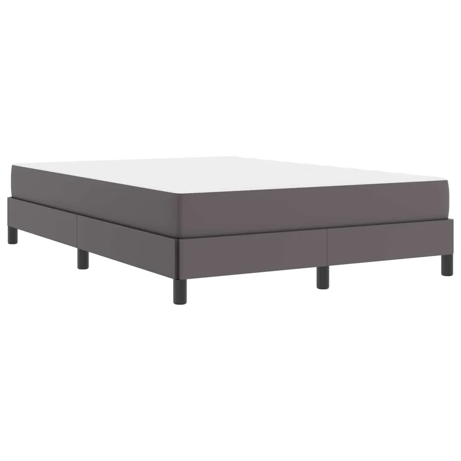 Cadre de lit avec matelas Gris 140 x 200 cm tissu - 4