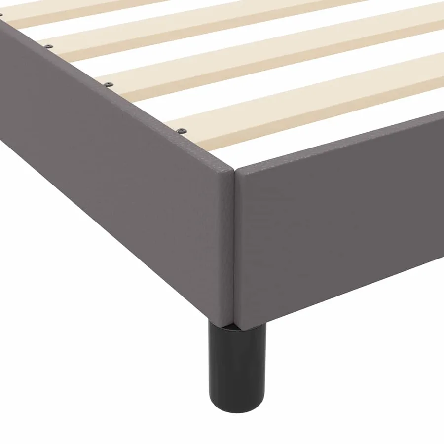 Cadre de lit avec matelas Gris 140 x 200 cm tissu - 8