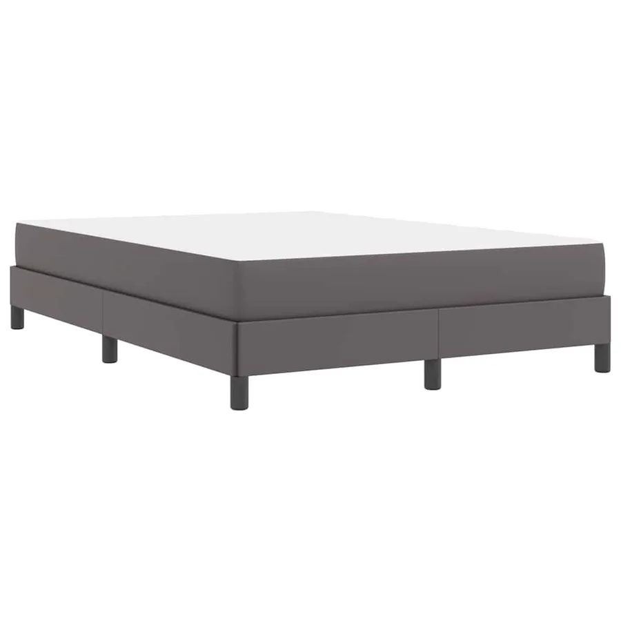 Cadre de lit avec matelas Gris 140 x 200 cm tissu - 9