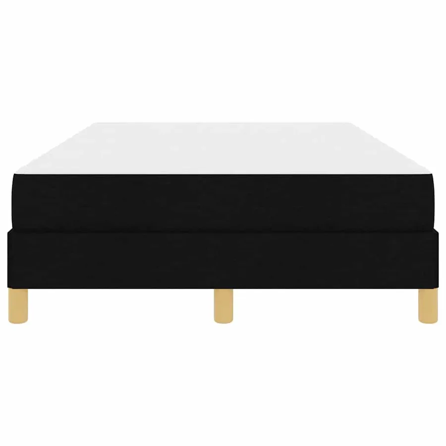 Lit à ressorts avec matelas Noir 120 x 200 cm tissu - 7