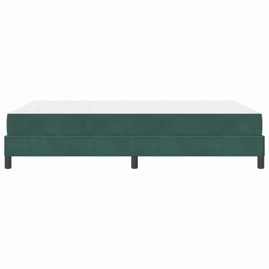 Lit à ressorts avec matelas Vert foncé 140 x 210 cm tissu - 6