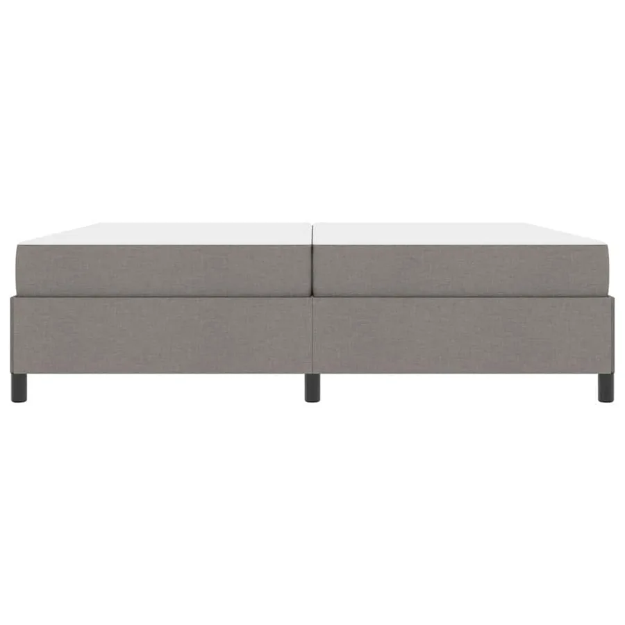 Lit à ressorts avec matelas Taupe 200 x 200 cm tissu - 5