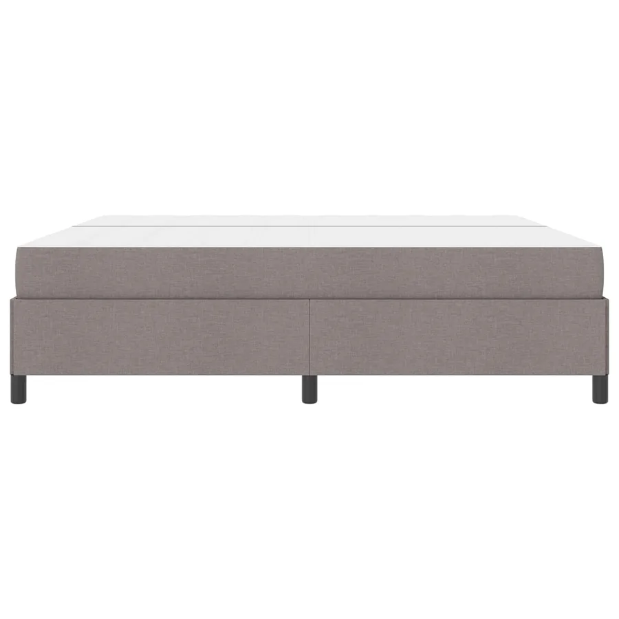 Lit à ressorts avec matelas Taupe 200 x 200 cm tissu - 6