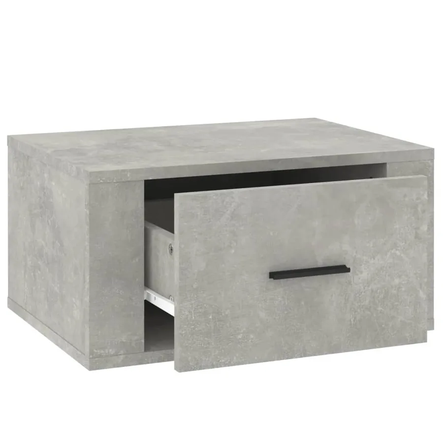 Table de chevet murale Gris béton 50x36x25 cm - 7