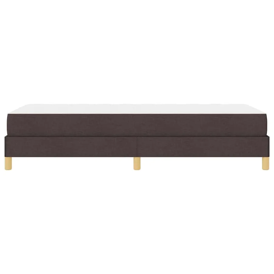 Lit à ressorts avec matelas Marron foncé 80 x 200 cm tissu - 7