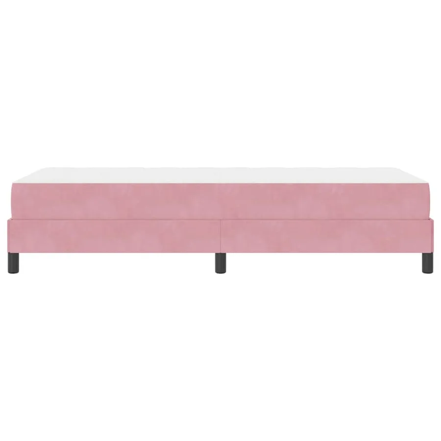Lit à ressorts avec matelas Rose 100 x 220 cm tissu - 6