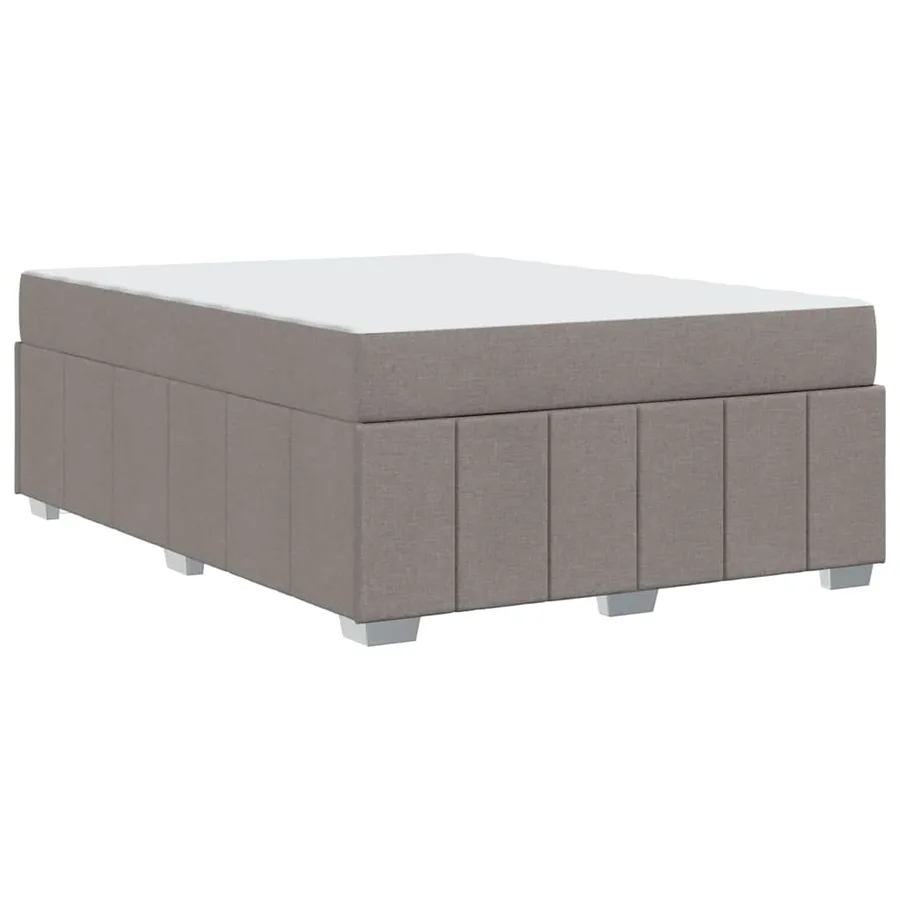 Cadre de lit avec matelas Taupe 160 x 200 cm tissu - 9
