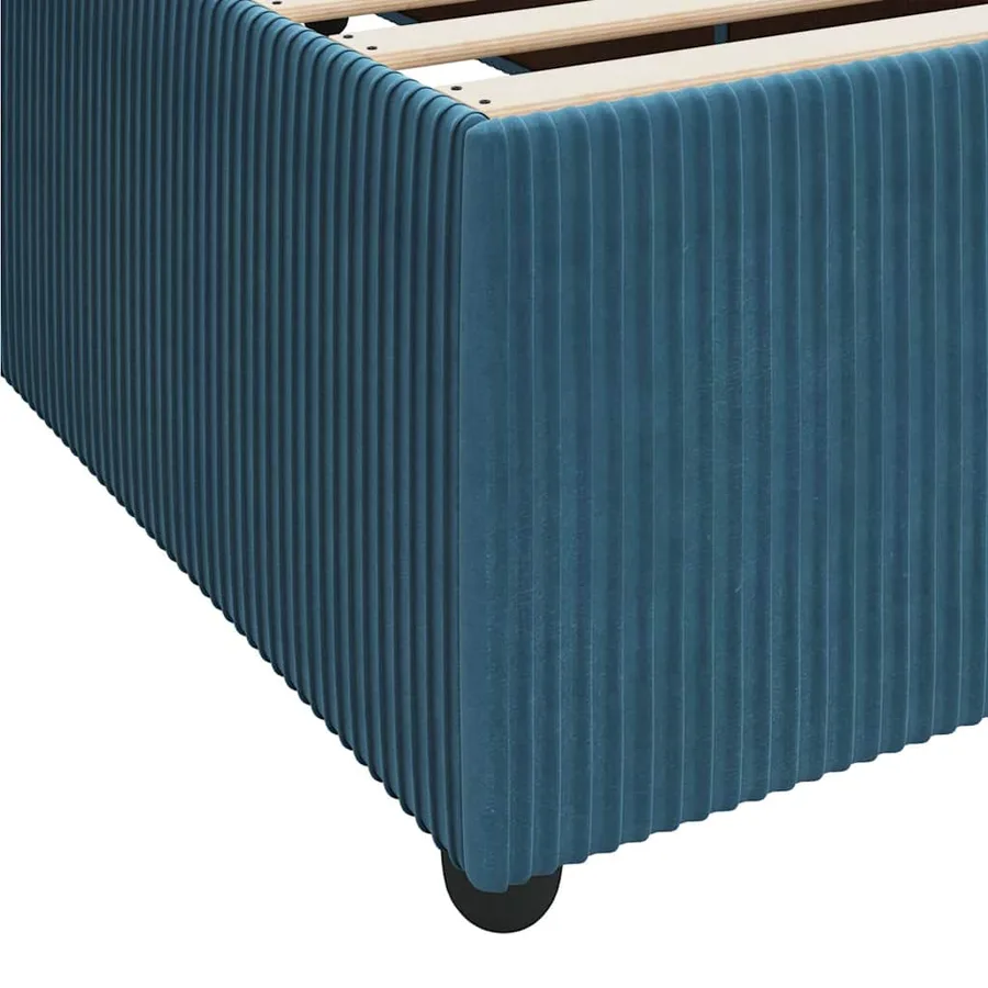 Cadre de lit avec matelas Bleu 80 x 200 cm tissu - 10