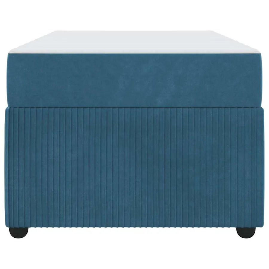 Cadre de lit avec matelas Bleu 80 x 200 cm tissu - 7
