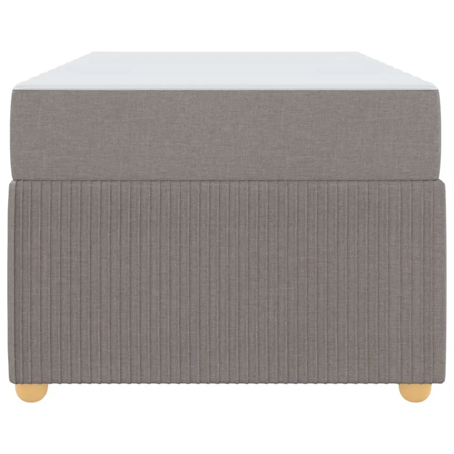 Cadre de lit avec matelas Taupe 90 x 200 cm tissu - 5