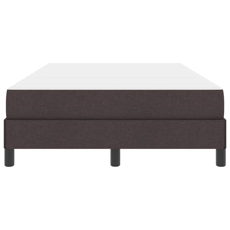 Lit à ressorts avec matelas Marron foncé 120 x 200 cm tissu - 7