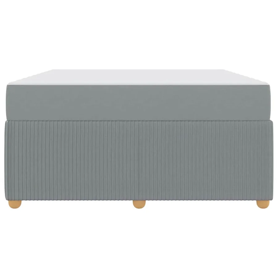 Cadre de lit avec matelas Gris clair 140 x 200 cm tissu - 5