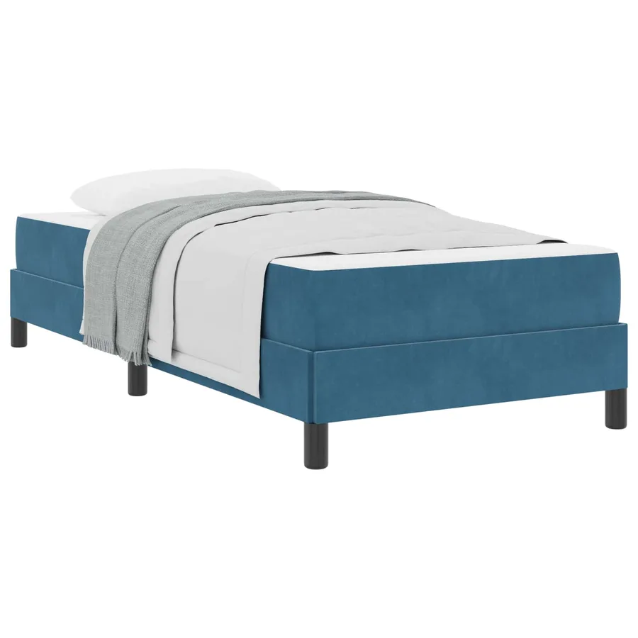 Lit à ressorts avec matelas Bleu foncé 80 x 220 cm tissu - 2