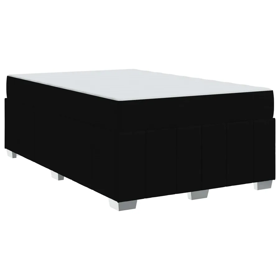 Cadre de lit avec matelas Noir 120 x 200 cm tissu - 4
