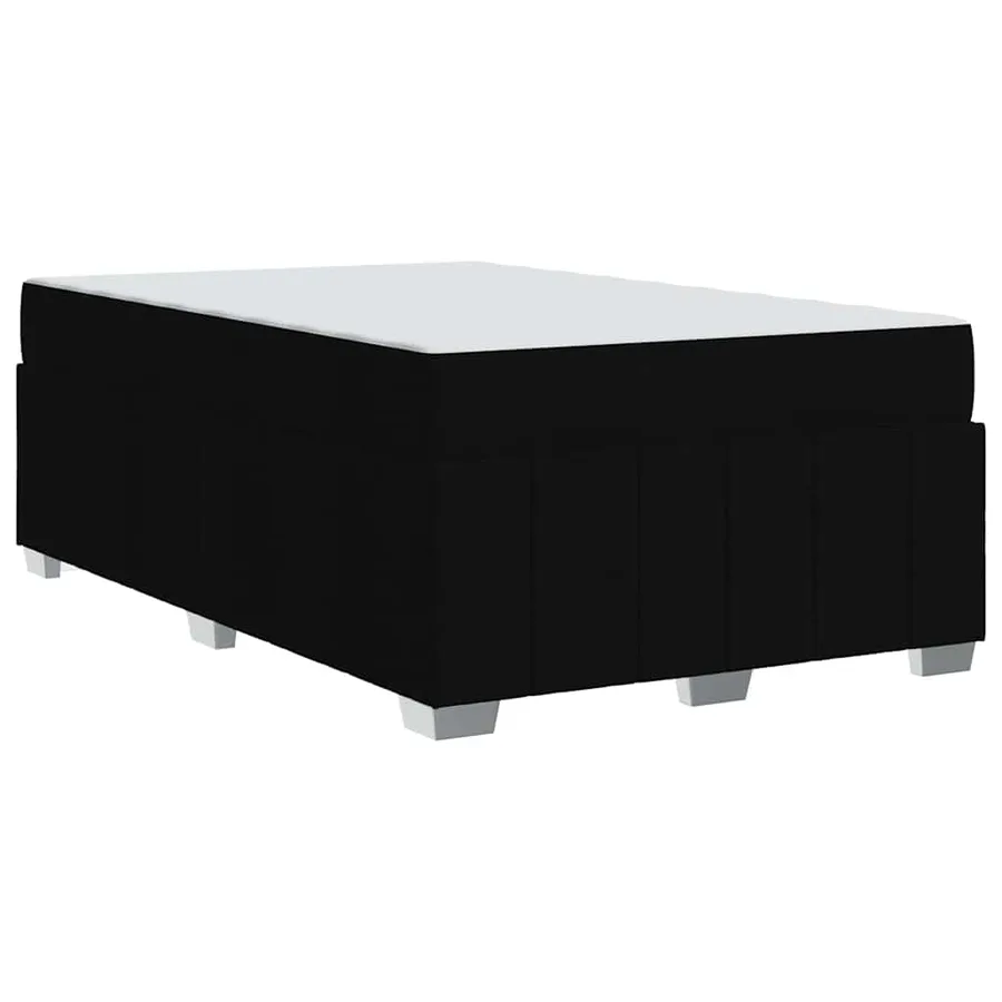 Cadre de lit avec matelas Noir 120 x 200 cm tissu - 9