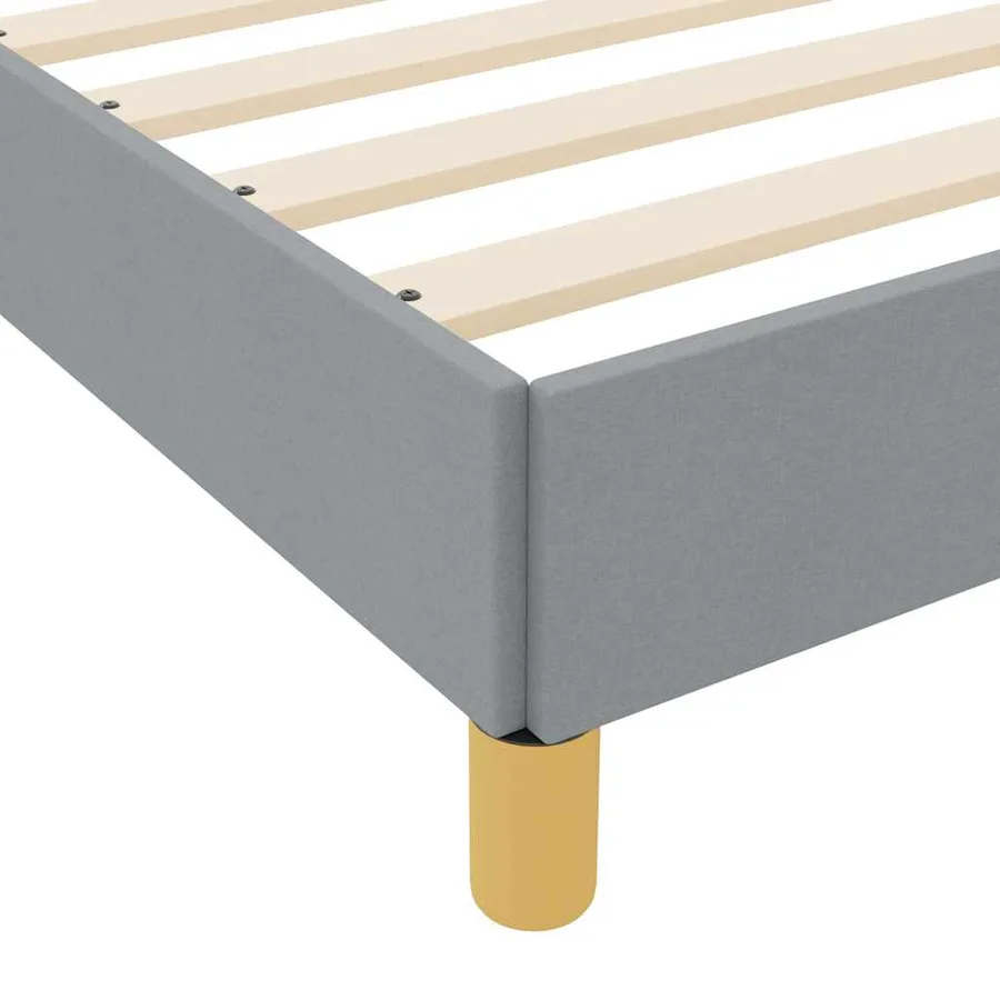 Lit à ressorts avec matelas Gris clair 140 x 200 cm tissu - 10