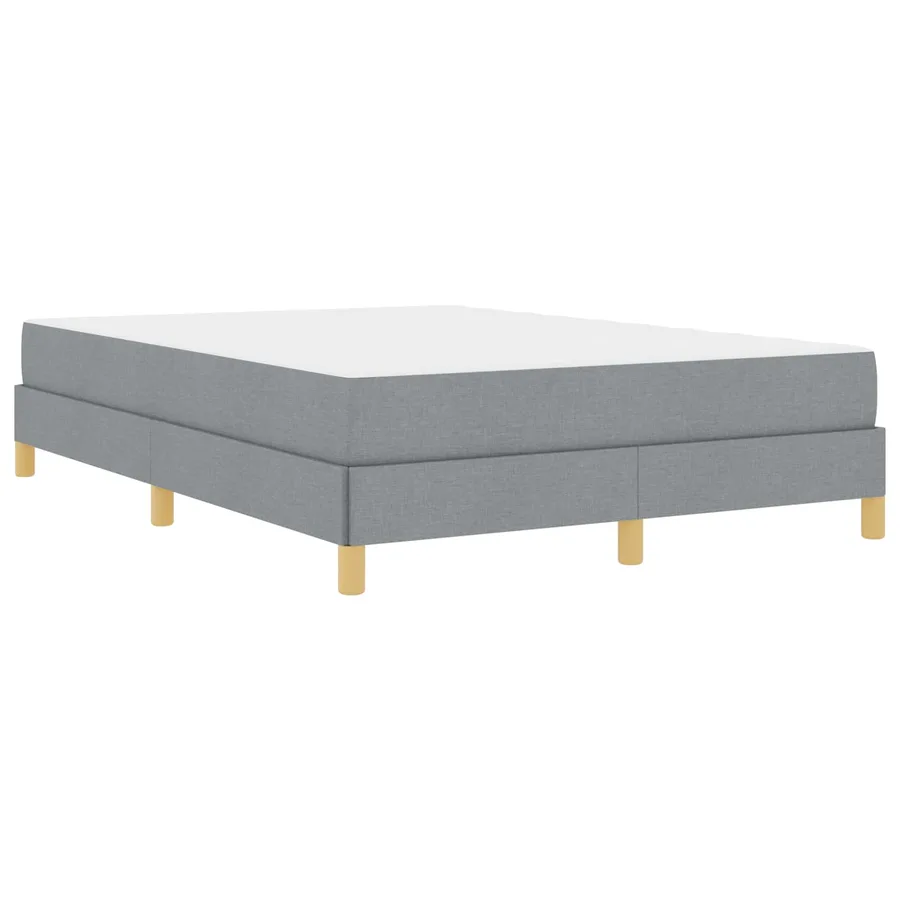 Lit à ressorts avec matelas Gris clair 140 x 200 cm tissu - 4
