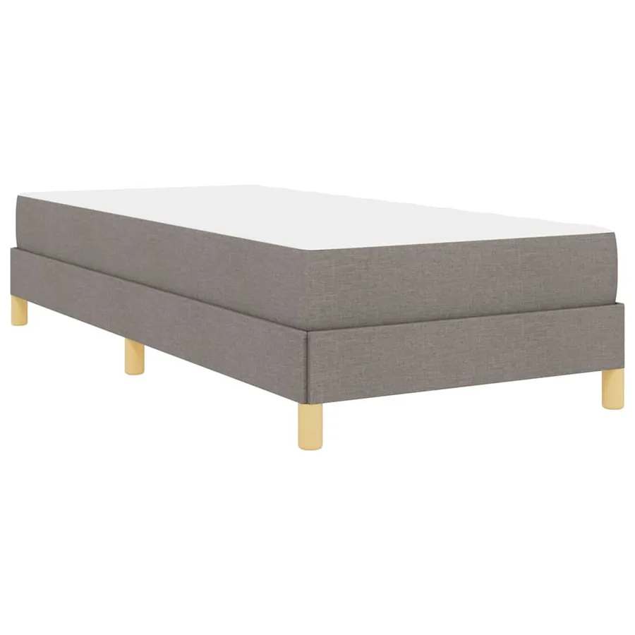 Lit à ressorts avec matelas Taupe 90 x 190 cm tissu - 9