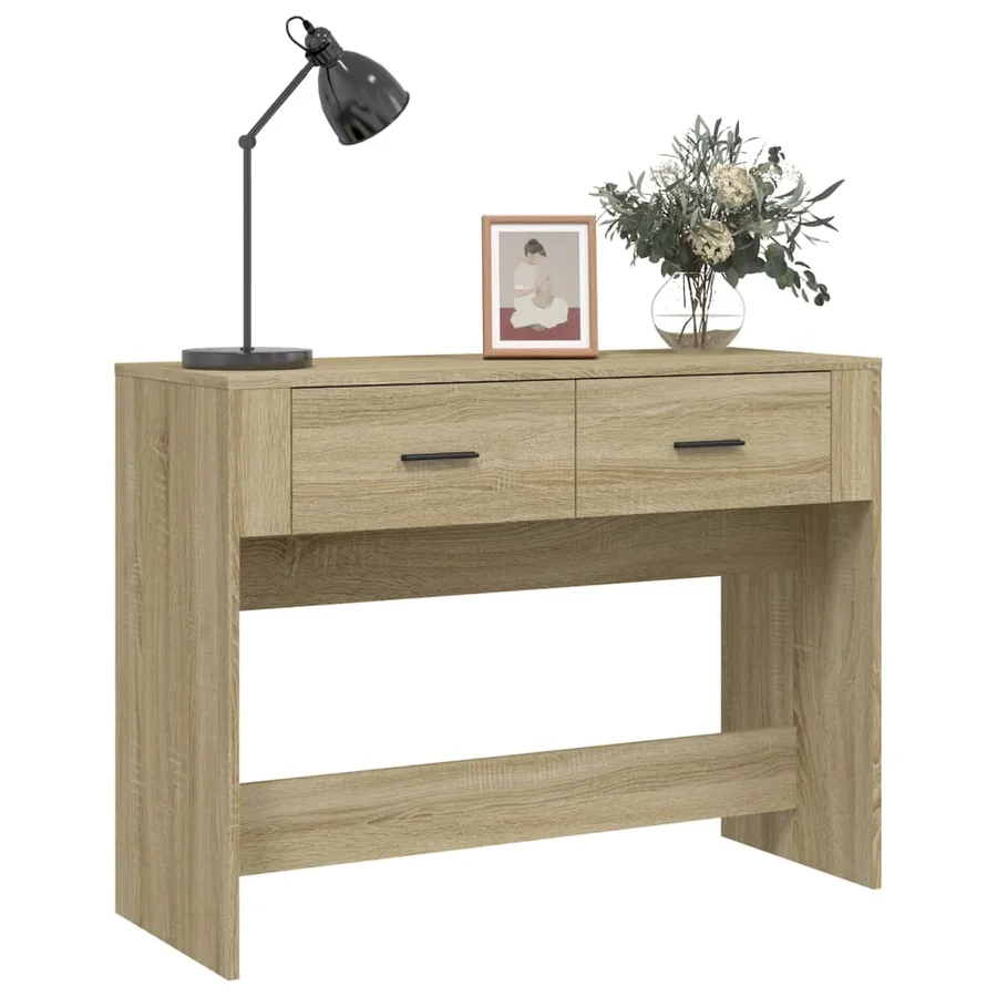 Table console Chêne sonoma 100x39x75 cm Bois d'ingénierie - 4