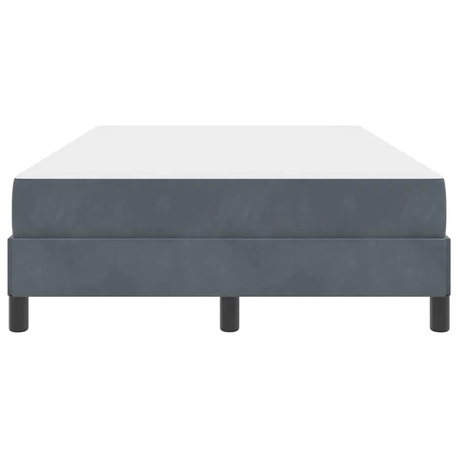 Lit à ressorts avec matelas Gris foncé 120 x 210 cm tissu - 5