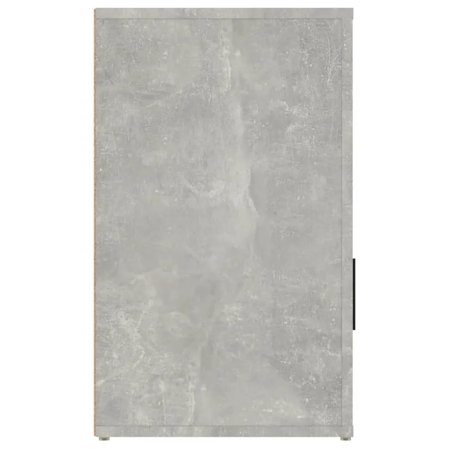 Table de chevet Gris béton 50x36x60 cm Bois d'ingénierie - 8