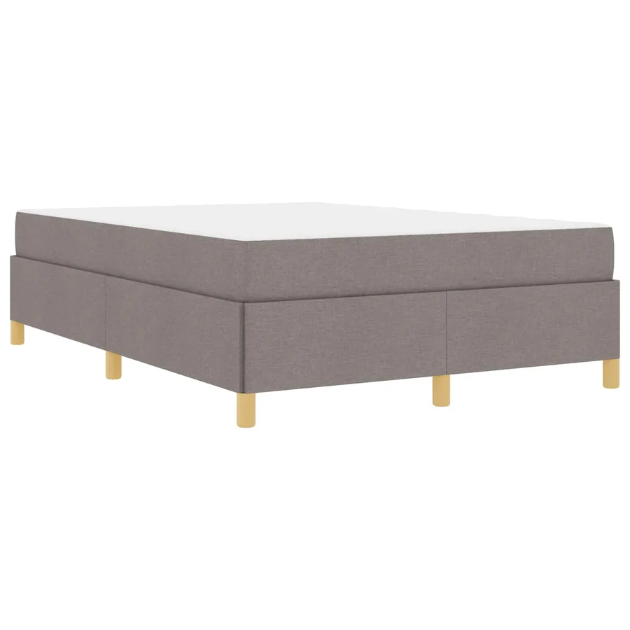 Cadre de lit avec matelas Taupe 140 x 200 cm tissu - 4