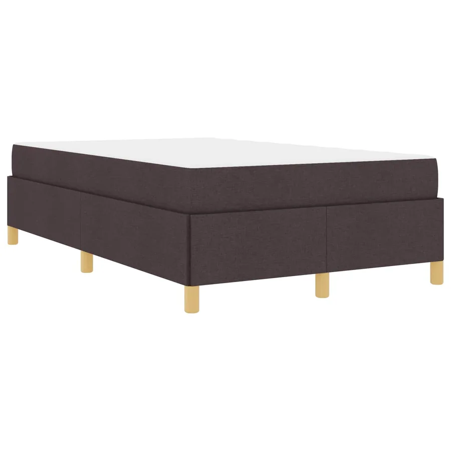 Cadre de lit avec matelas Marron foncé 120 x 200 cm tissu - 2