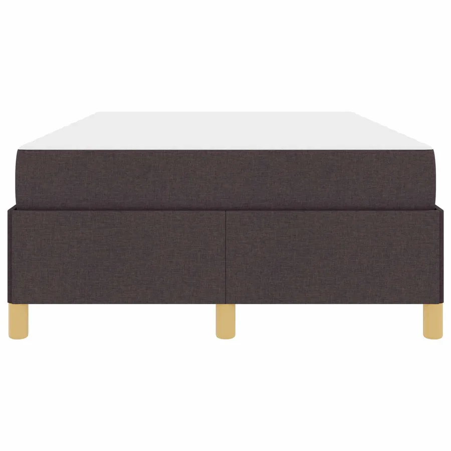 Cadre de lit avec matelas Marron foncé 120 x 200 cm tissu - 6