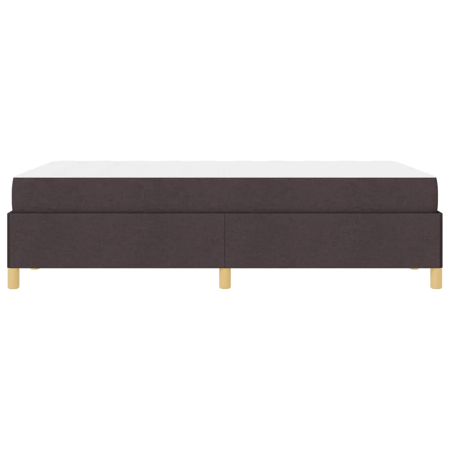 Cadre de lit avec matelas Marron foncé 120 x 200 cm tissu - 7