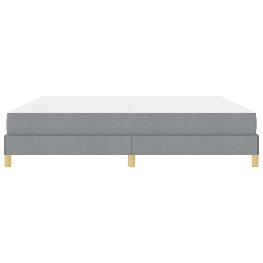 Lit à ressorts avec matelas Gris clair 200 x 200 cm tissu - 6