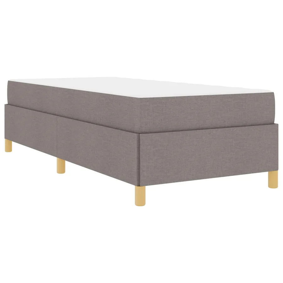 Cadre de lit avec matelas Taupe 80 x 200 cm tissu - 4