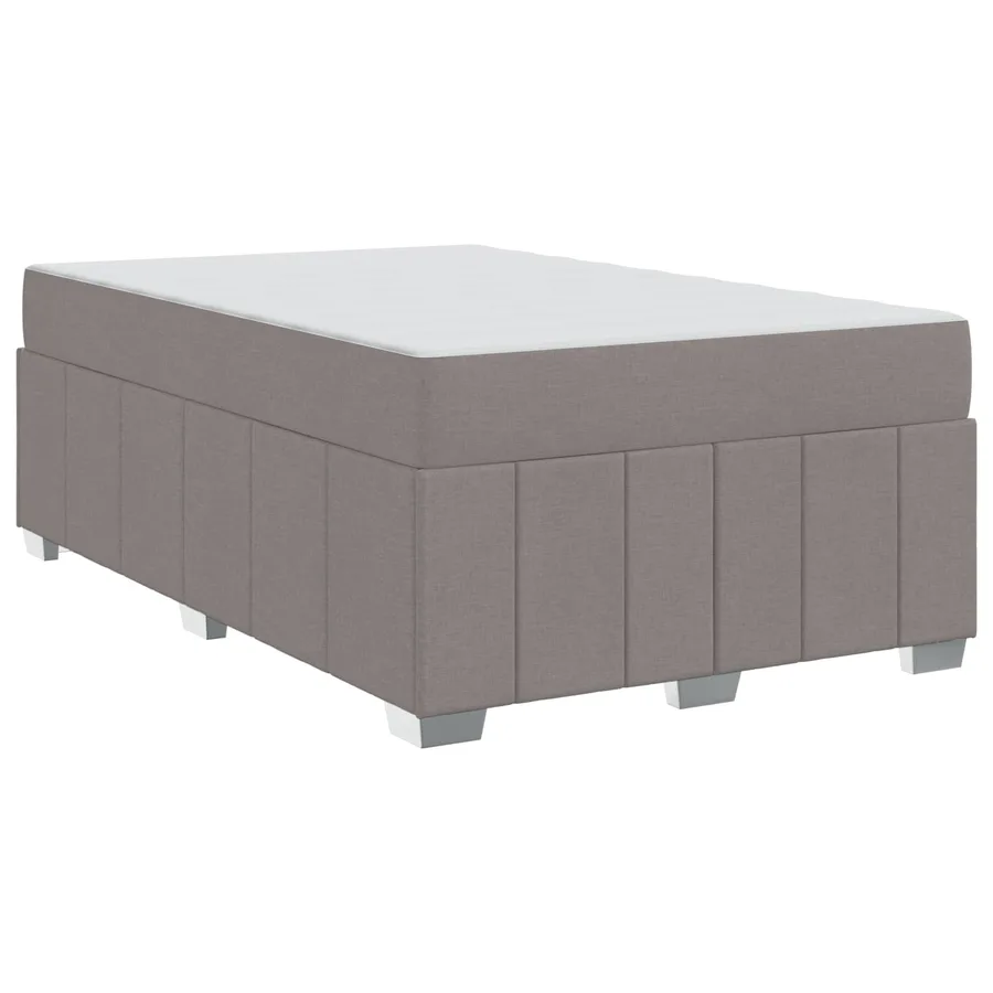 Cadre de lit avec matelas Taupe 120 x 200 cm tissu - 4