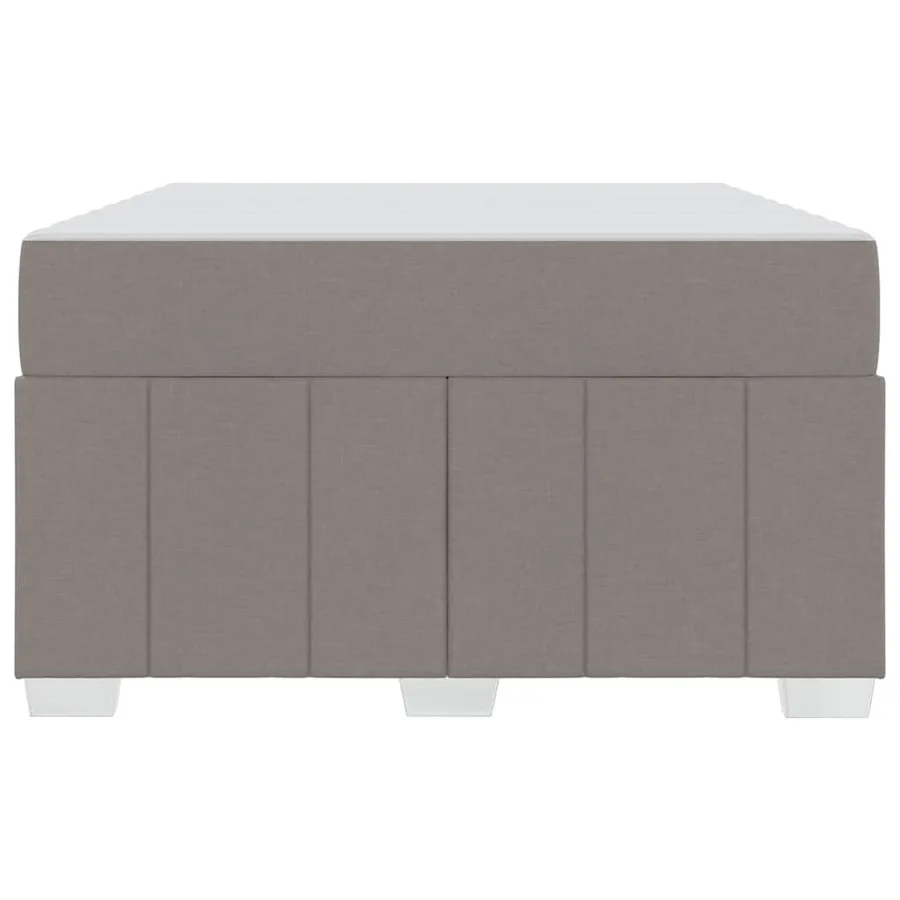 Cadre de lit avec matelas Taupe 120 x 200 cm tissu - 7