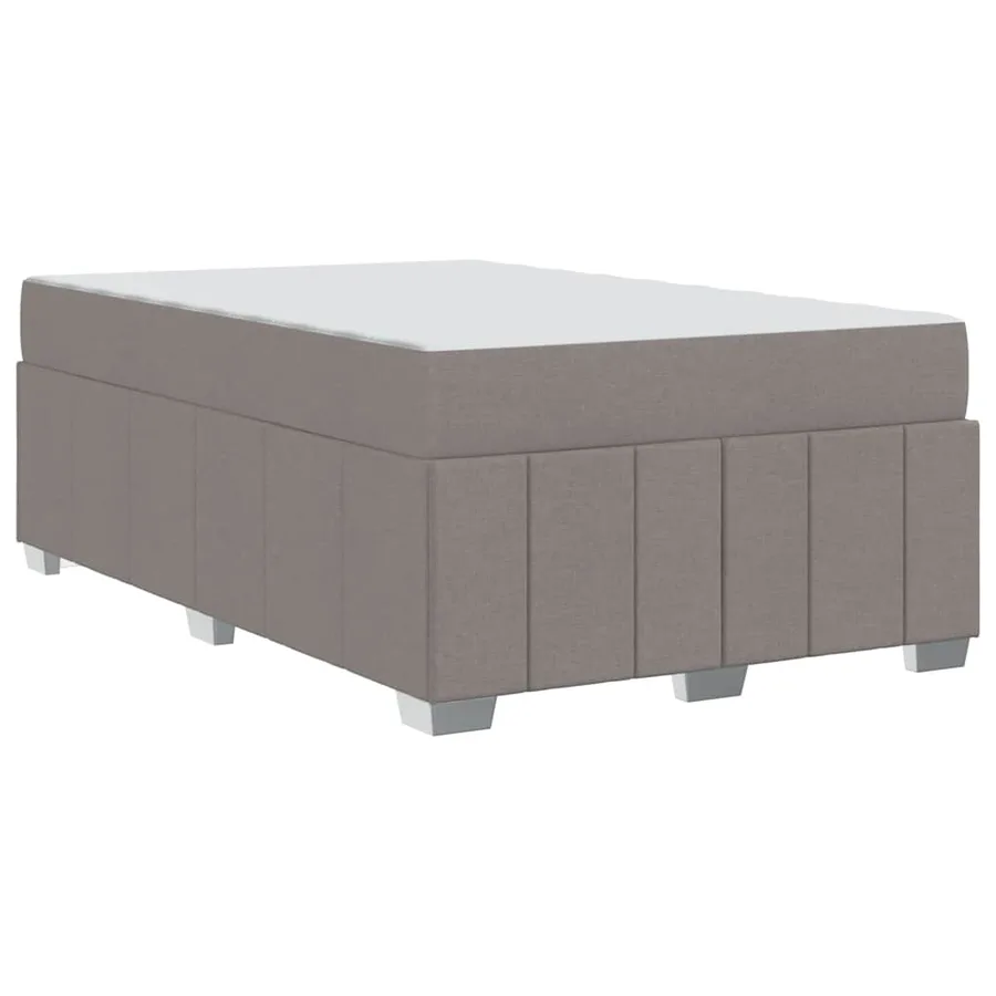 Cadre de lit avec matelas Taupe 120 x 200 cm tissu - 9