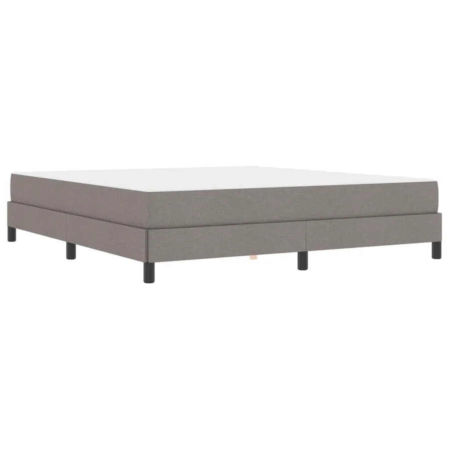 Lit à ressorts avec matelas Taupe 180 x 200 cm tissu - 4