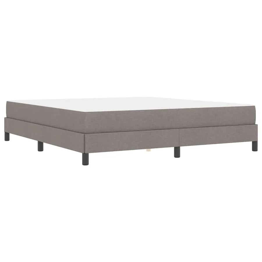 Lit à ressorts avec matelas Taupe 180 x 200 cm tissu - 9