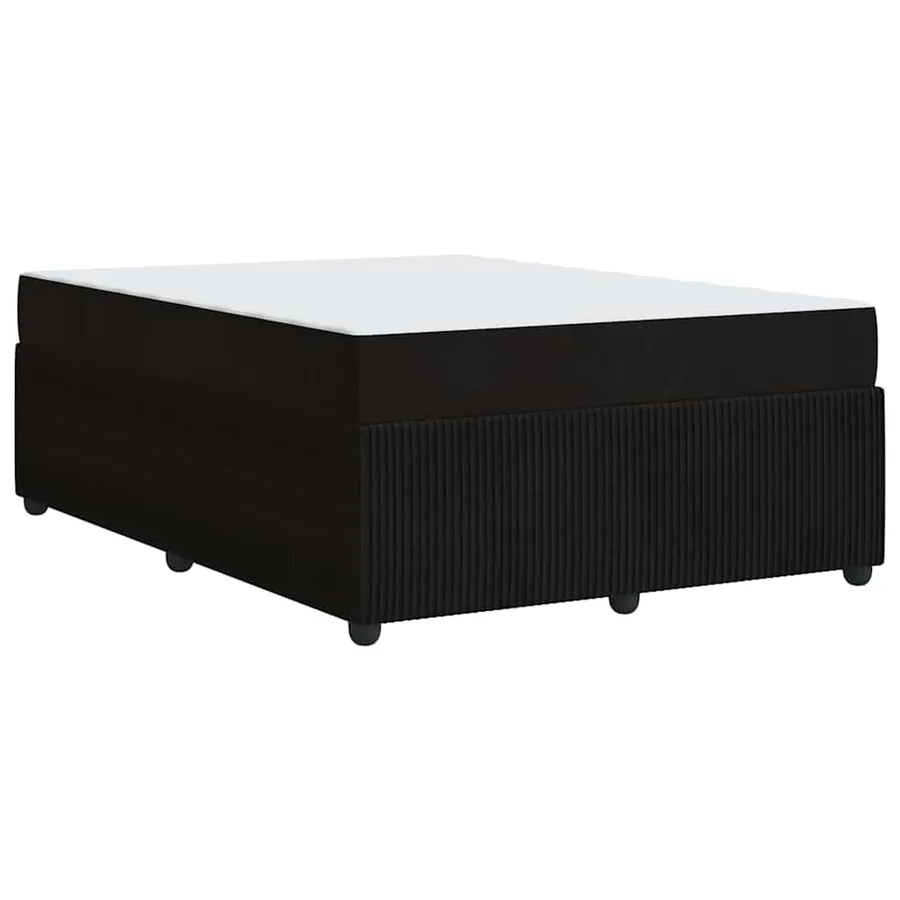 Cadre de lit avec matelas Noir 160 x 200 cm tissu - 7